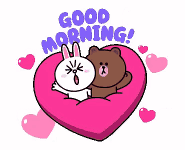 a brown bear and a white rabbit are sitting in a heart .