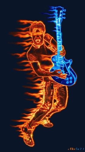 Rock Guitar GIF - Rock Guitar Flames GIFs