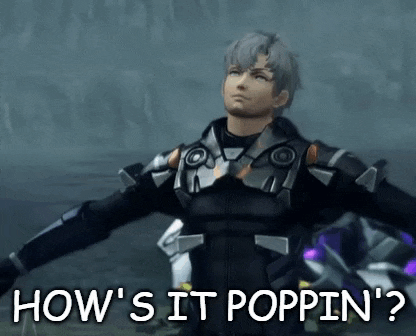 a video game character with the words how 's it poppin ' below him