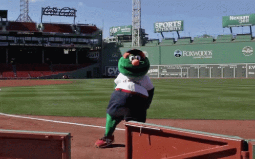 Boston Red Sox Wally The Green Monster GIF - Boston Red Sox Wally The Green Monster Dancing GIFs