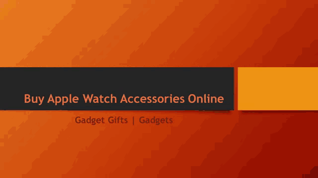 an orange and black advertisement for apple watch accessories