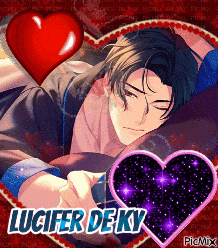 a picture of a man with the name lucifer de ky on it