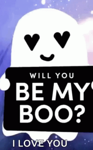 Will You Be My Boo Ghost Sign GIF