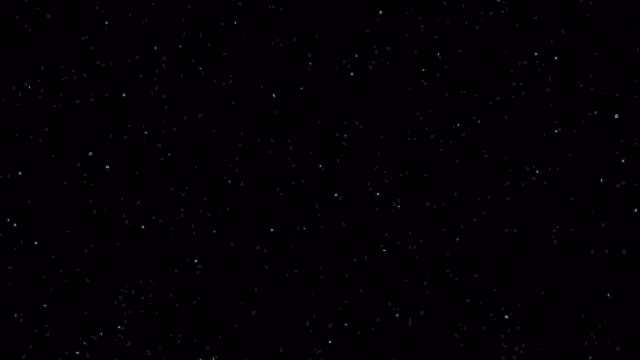 a purple and green rectangle with a black background and stars in the background .