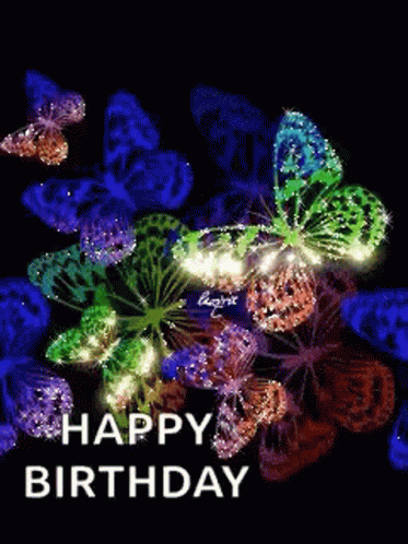 Happy Birthday Butterflies GIF - Happy Birthday Butterflies Celebrate GIFs