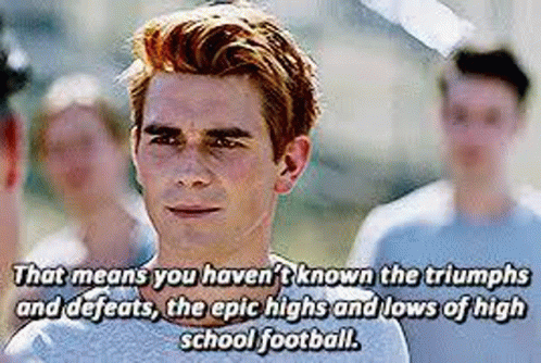 Riverdale Archie GIF - Riverdale Archie Epic Highs And Lows Of Football GIFs