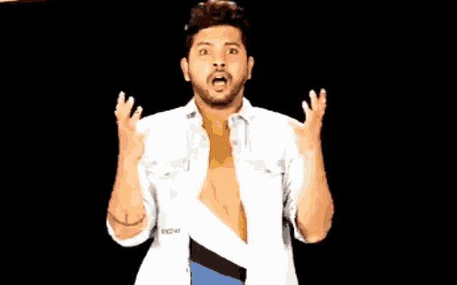 a man in a white shirt has a tattoo on his elbow that says ' rvs '