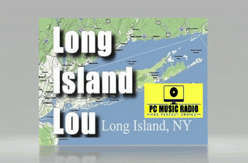 a poster for long island lou long island ny shows a map