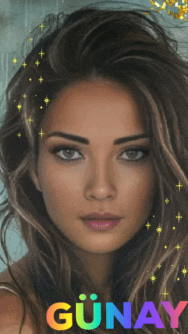 a woman 's face is shown with the word günay in the corner