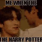a harry potter meme with two men talking to each other