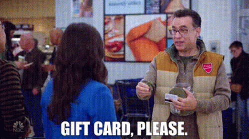 Superstore Gift Card Please GIF