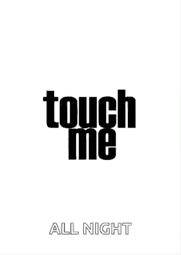 a poster that says touch me all night