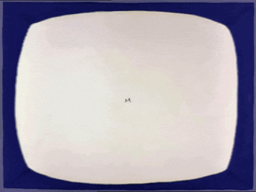 a cartoon of a mouse and a black cat on a television screen