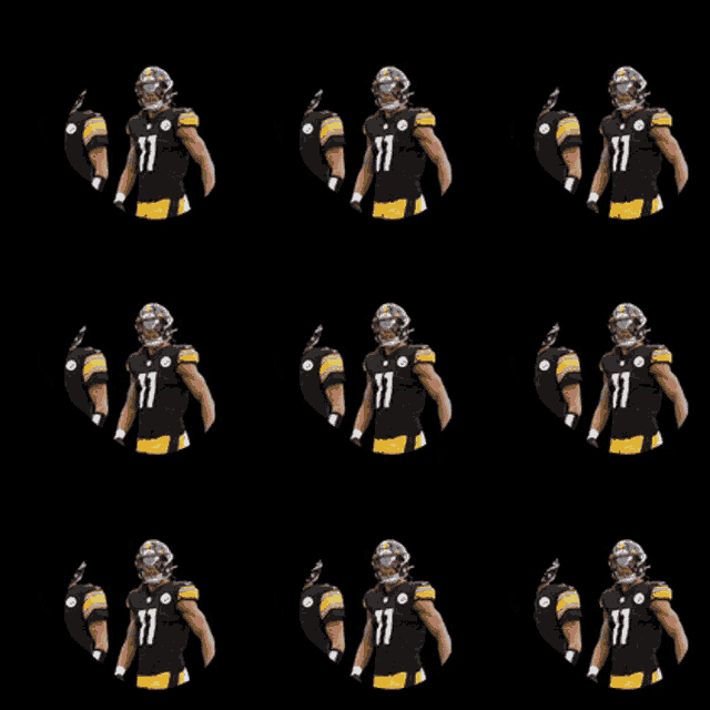 the number 11 is on the back of a football player
