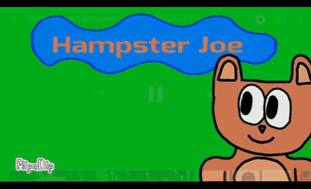 a cartoon of a cat with the name hampster joe