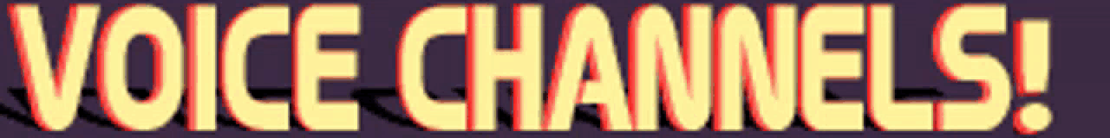 a purple background with the words voice channels on it