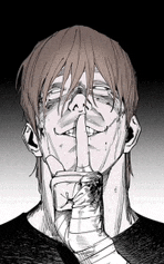 a man is holding his finger to his mouth and making a silence sign .