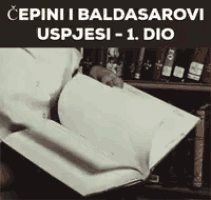 a person is reading a book titled cepini i baldasrovi