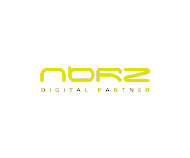 a norz digital partner logo is yellow and black
