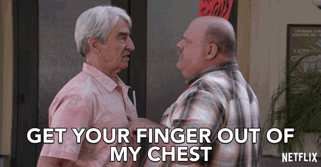 Get Your Finger Out Of My Chest Sam Waterston GIF - Get Your Finger Out Of My Chest Sam Waterston Sol Bergstein GIFs
