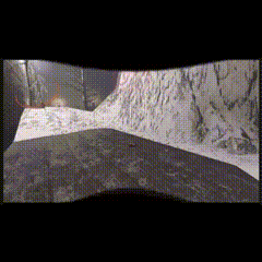 a computer generated image of a snowy mountain covered in snow