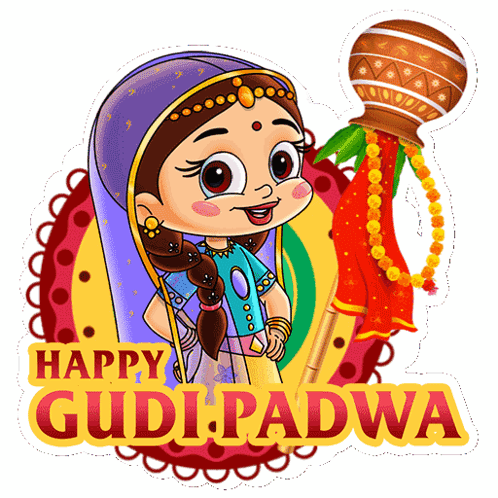 Happy Gudi Padwa Chutki GIF - Happy Gudi Padwa Chutki Chhota Bheem GIFs