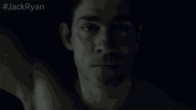 a close up of a man 's face with the hashtag #jackryan