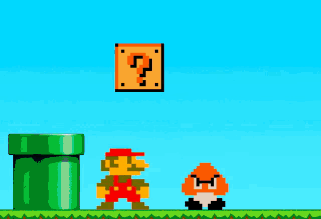 a man in a purple hoodie stands in front of a mario game screen