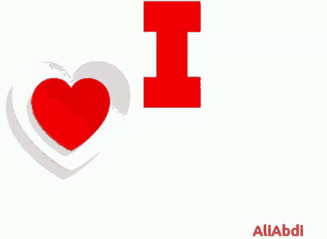 a red heart with the word " it " below it