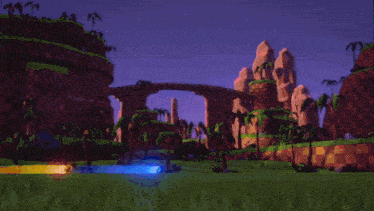 sonic the hedgehog in a video game with a blue shield