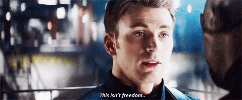 Captain America Not Freedom GIF - Captain America Not Freedom Chris Evans GIFs