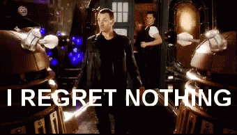 I Regret Nothing - Doctor Who GIF - Doctor Who Dr Who Christopher Eccelston GIFs