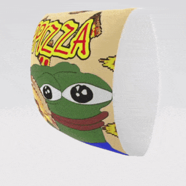 a frog holding a hamburger with the word almost on it