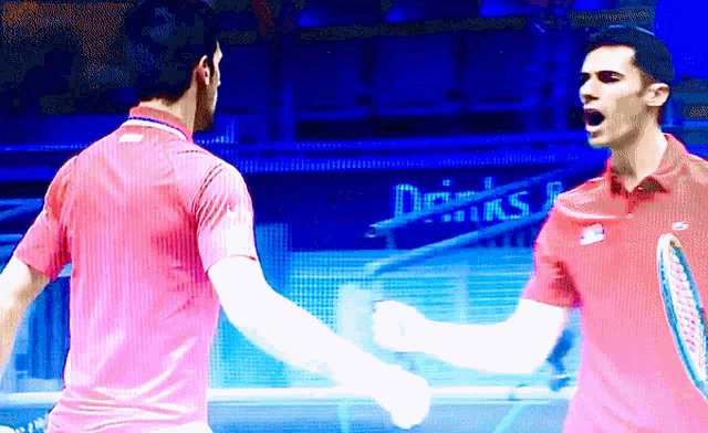 Nikola Cacic Chest Bump GIF - Nikola Cacic Chest Bump Novak Djokovic GIFs