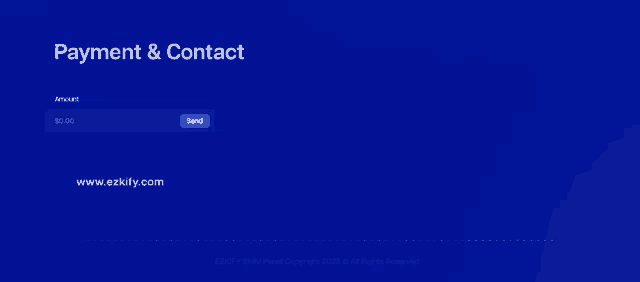 a payment and contact page for ezkifly
