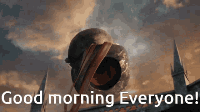 a picture of a bird with the words good morning everyone