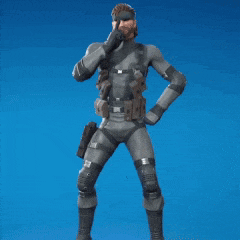 a video game character is standing on a blue background .