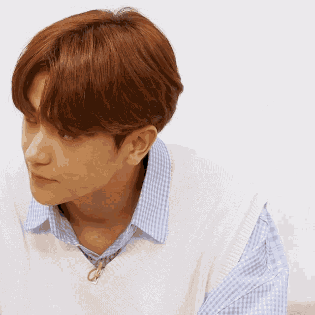a man with a question mark on his face
