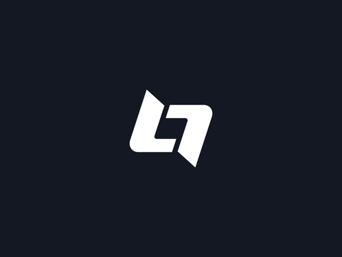 a black background with a white letter l