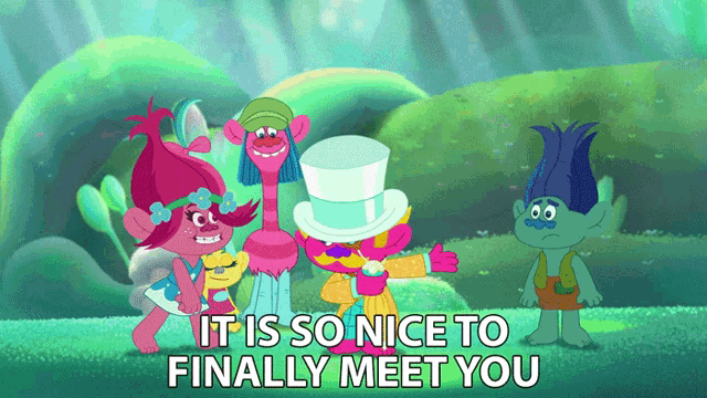 It Is So Nice To Finally Meet You Poppy GIF - It Is So Nice To Finally Meet You Poppy Trolls The Beat Goes On GIFs
