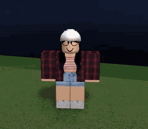 a girl in a plaid shirt and shorts is wearing a white hat