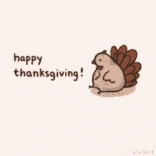 Turkey Happy Thanksgiving GIF - Turkey Happy Thanksgiving Pusheen GIFs