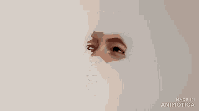 a person is drawing a woman 's face with a brush and the words made in animatica are visible