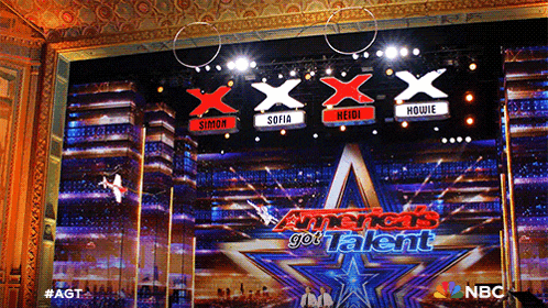 a stage for america 's got talent with a star in the middle of it