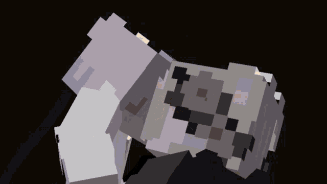 a minecraft drawing of a sheep with a skull on it