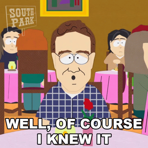 Well Of Course I Knew It Jared Fogle GIF - Well Of Course I Knew It Jared Fogle South Park GIFs
