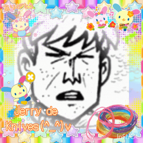 jerry de knives is written on a picture of a man