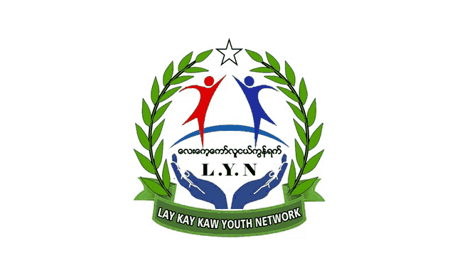 a logo for the lay kay kaw youth network with a star