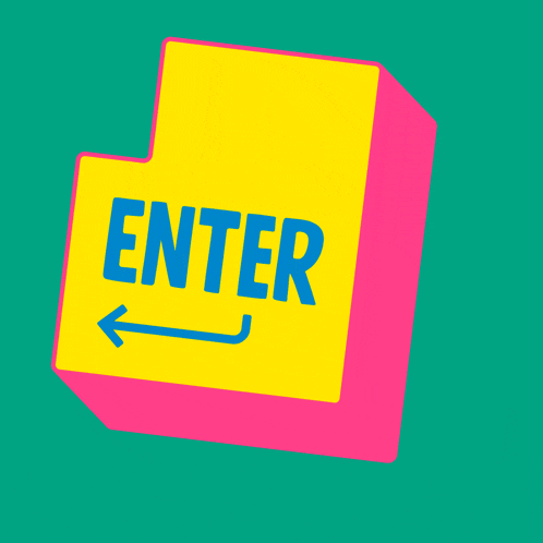 a yellow cube with a pink border is on a green background