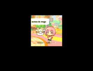 a box with a girl on it that says somos de megu on it